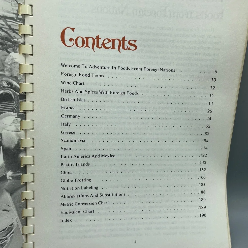 Foods from Foreign‎ Nations Cookbook 1977 Home Economics Teachers Vintage Spiral